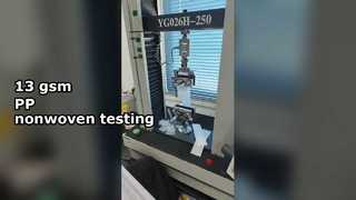 Test di resistenza alla trazione in tessuto non tessuto PP da 15 g/m² con motivo quadrato